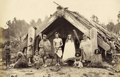 Gruppe von Maoris, 1876